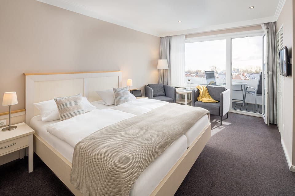 Helles Doppelzimmer im Akzent Hotel Dorn